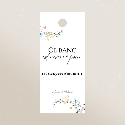 Étiquette réservation de places