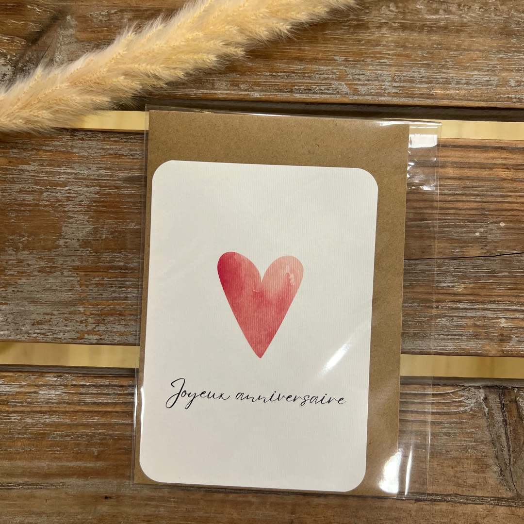Cartes anniversaire + enveloppe kraft