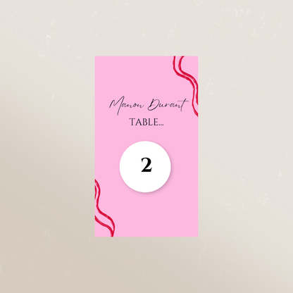 Carte à gratter - "Plan de table"