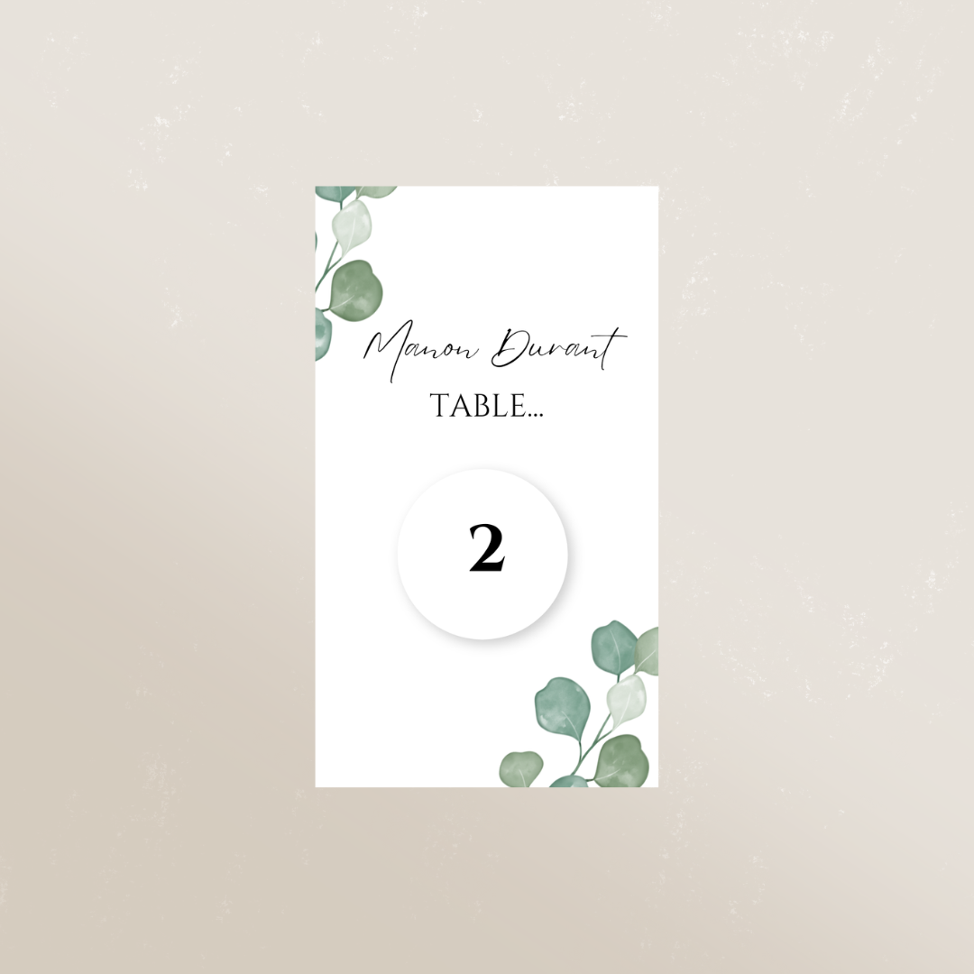 Carte à gratter - "Plan de table"