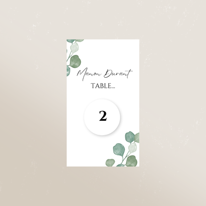 Carte à gratter - "Plan de table"