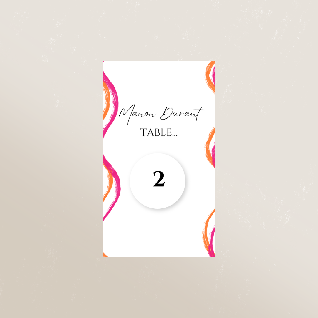 Carte à gratter - "Plan de table"