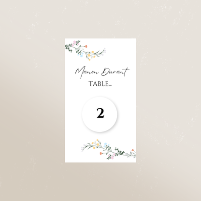 Carte à gratter - "Plan de table"