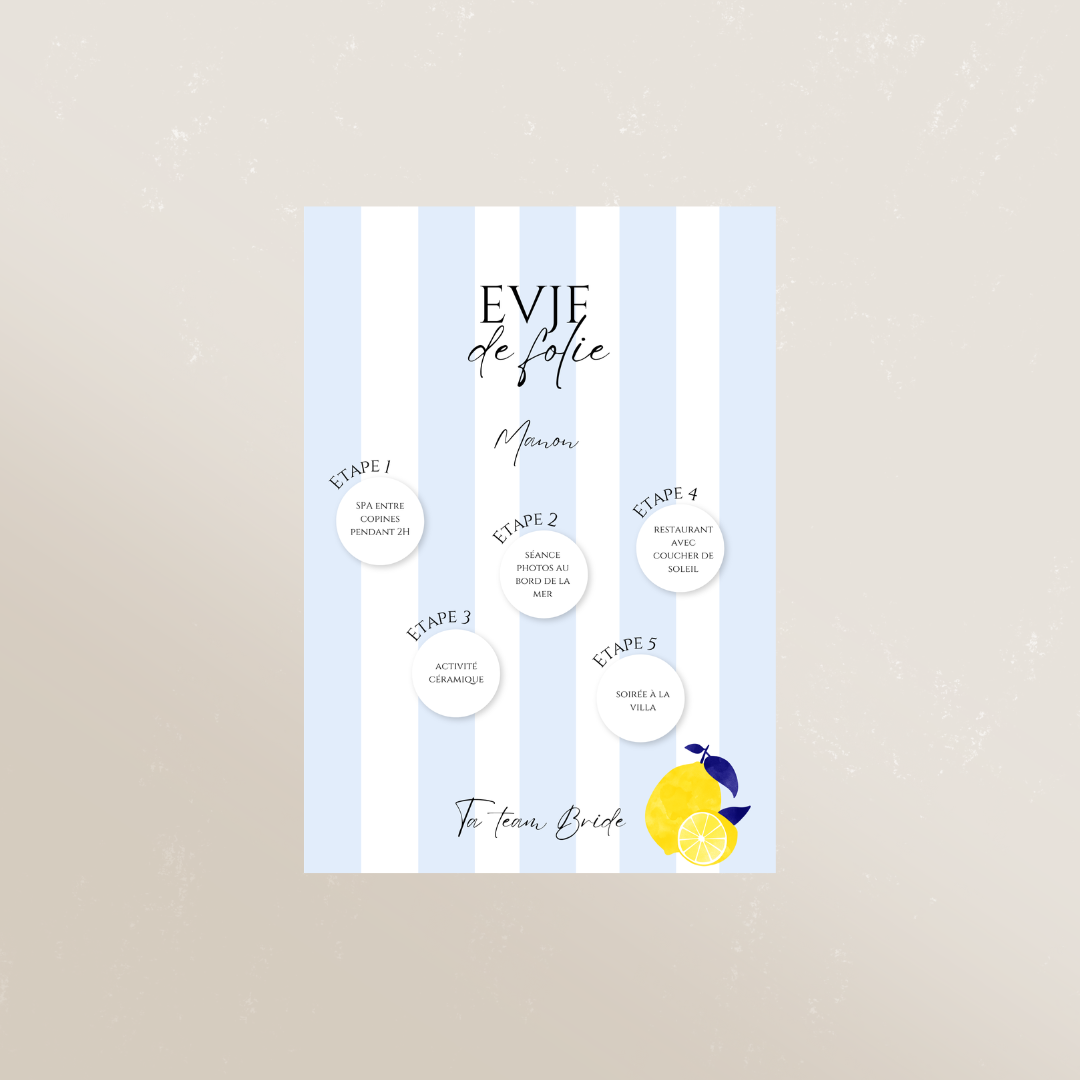 Programme à gratter EVJF