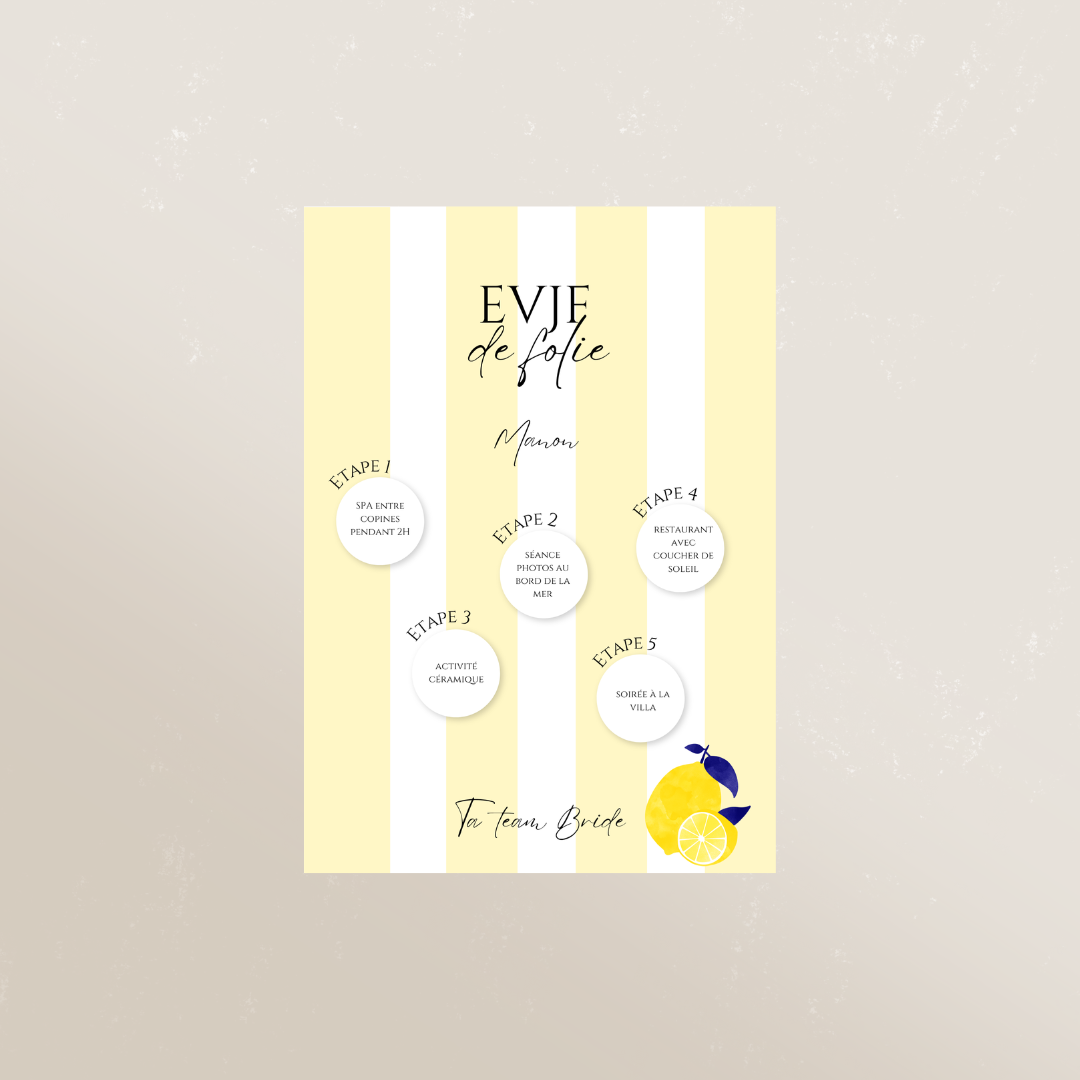 Programme à gratter EVJF