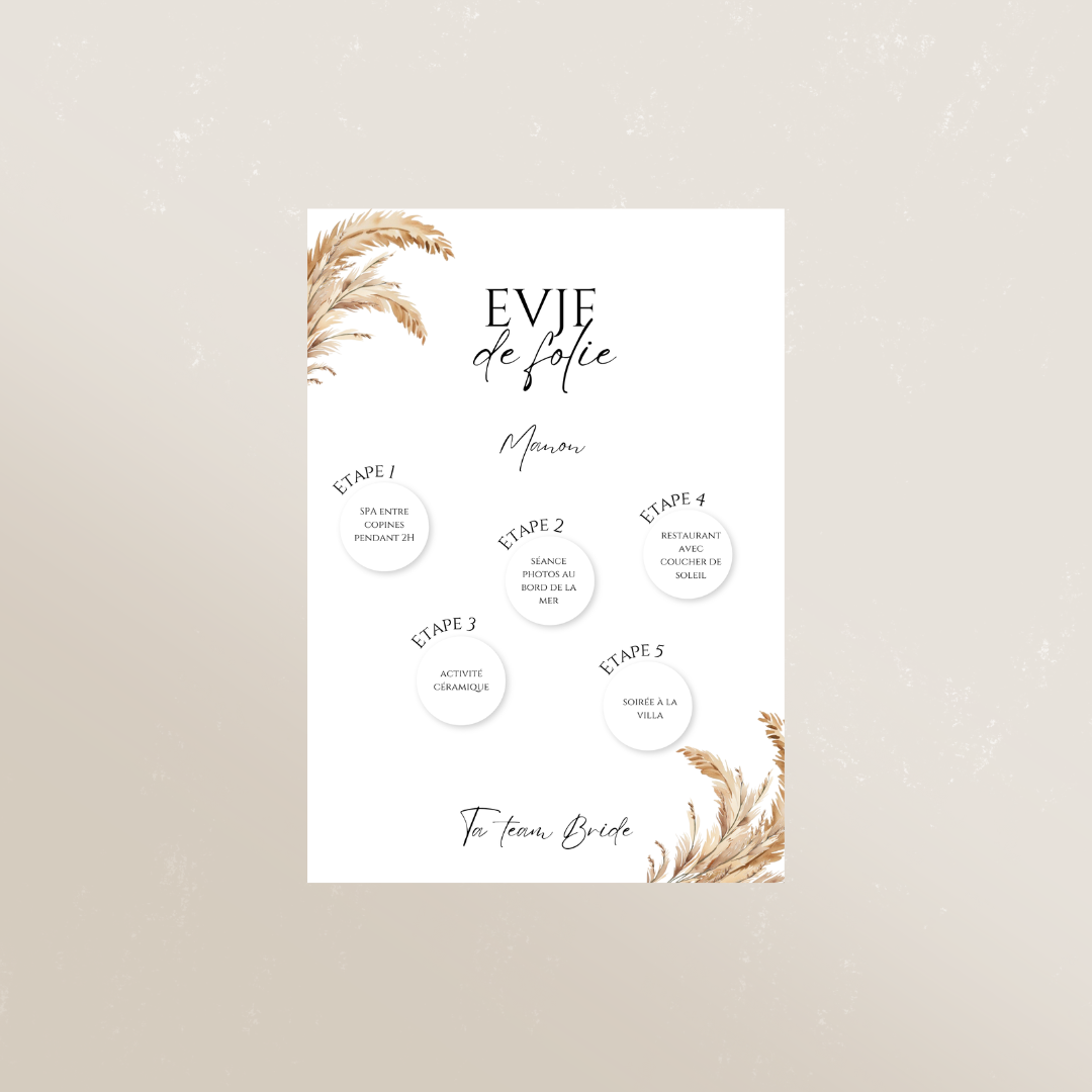 Programme à gratter EVJF