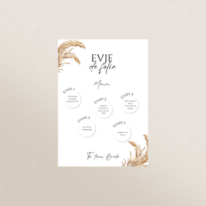 Programme à gratter EVJF