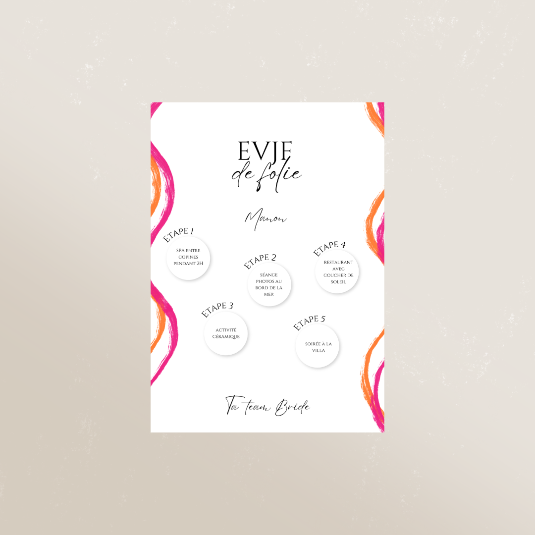 Programme à gratter EVJF