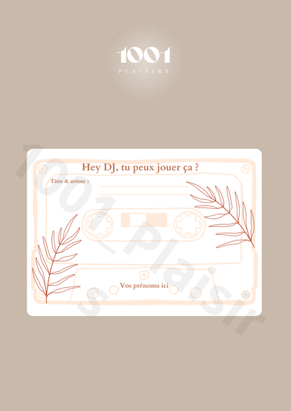 Cartes DJ, song request (Lot de 10)