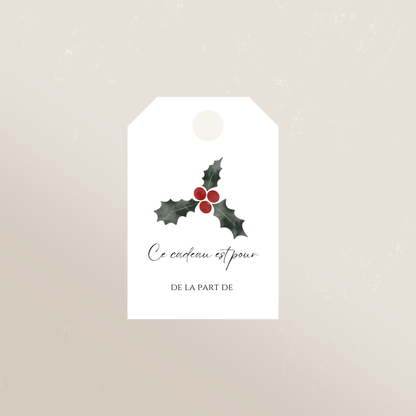 Étiquettes cadeaux de Noël