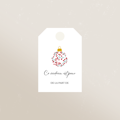 Étiquettes cadeaux de Noël