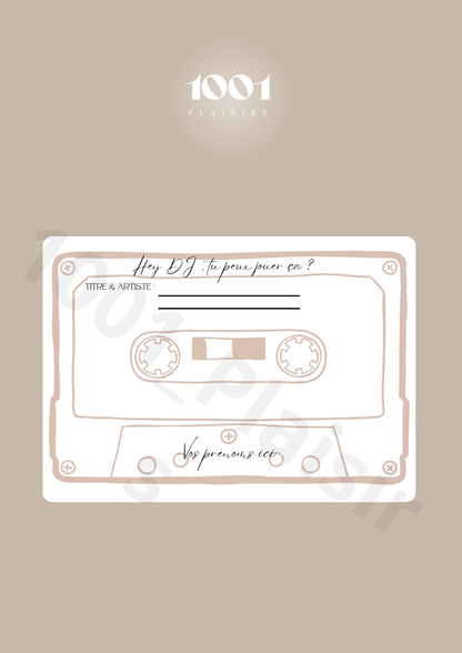 Cartes DJ, song request (Lot de 10)
