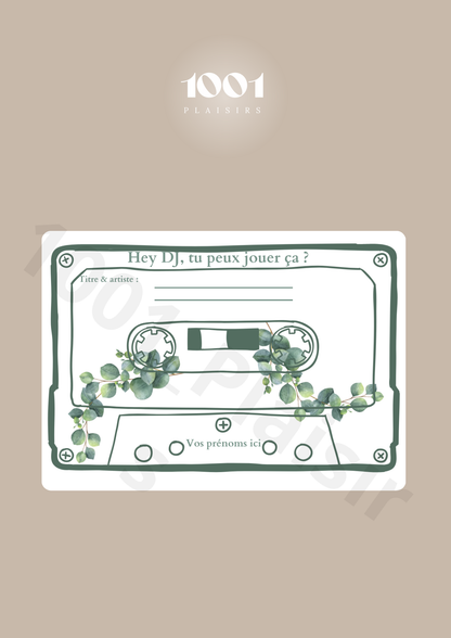 Cartes DJ, song request (Lot de 10)
