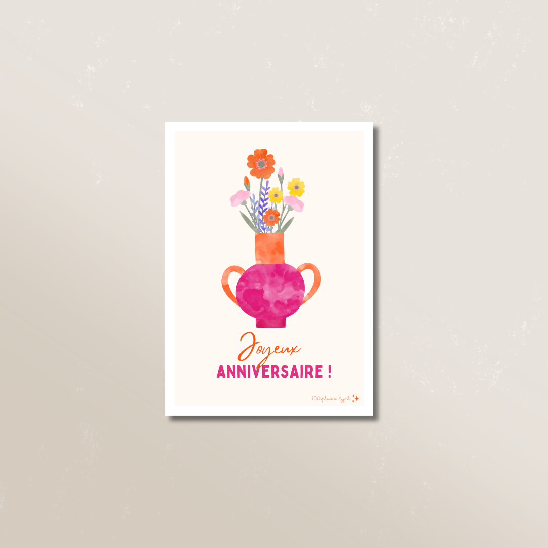 Cartes anniversaire + enveloppe blanche