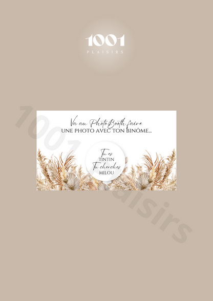 Jeu des binômes PhotoBooth (Lot de 10)