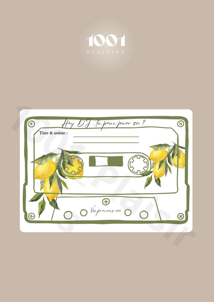 Cartes DJ, song request (Lot de 10)