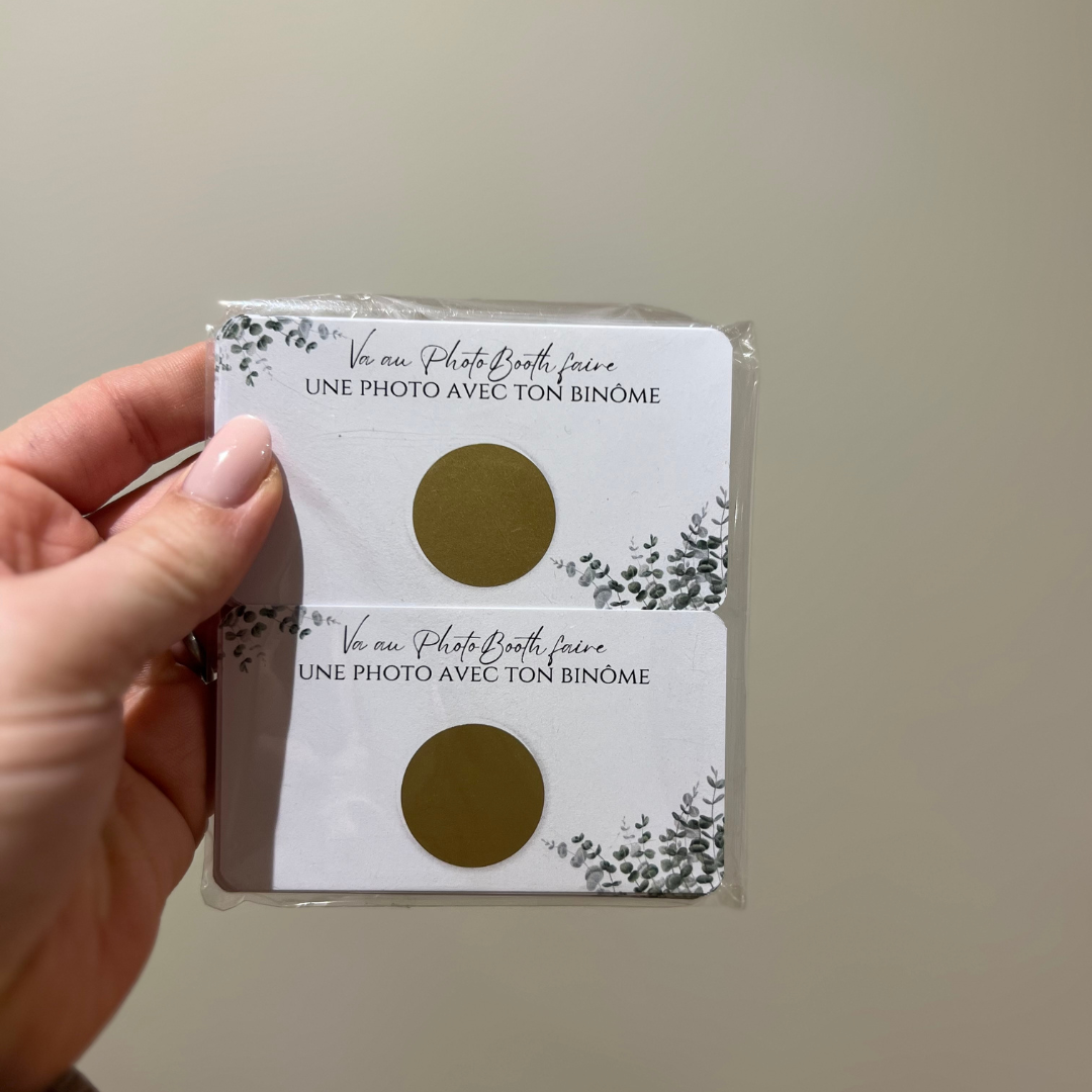 Jeu binômes PhotoBooth eucalyptus x50 cartes