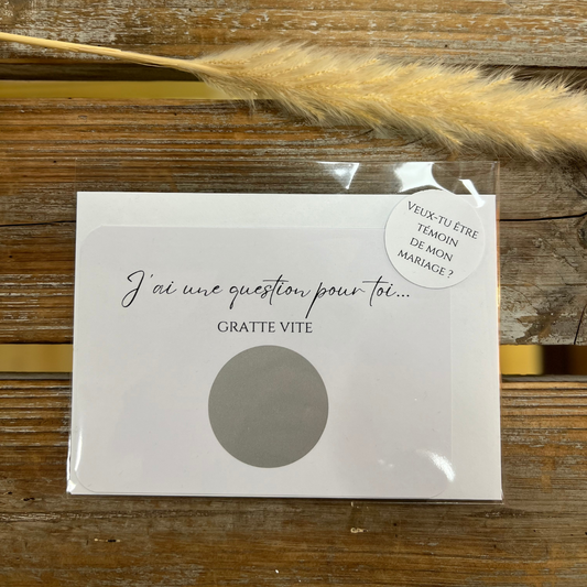Carte blanche "Veux-tu être témoin de mon mariage" ?