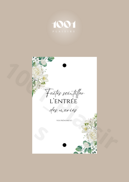 Étiquettes cierges magiques (Lot de 20)