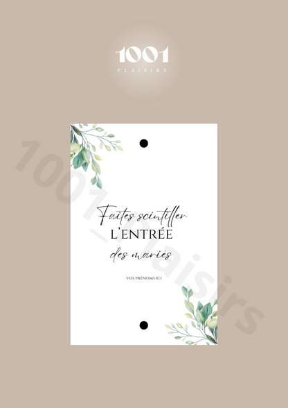 Étiquettes cierges magiques (Lot de 20)