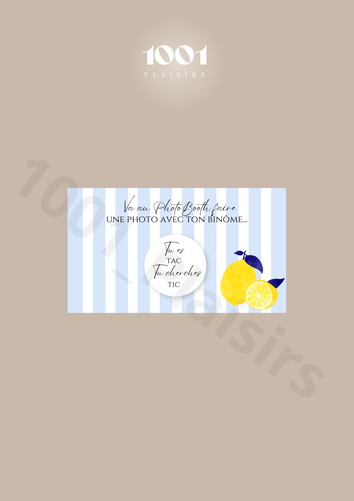 Jeu des binômes PhotoBooth (Lot de 10)