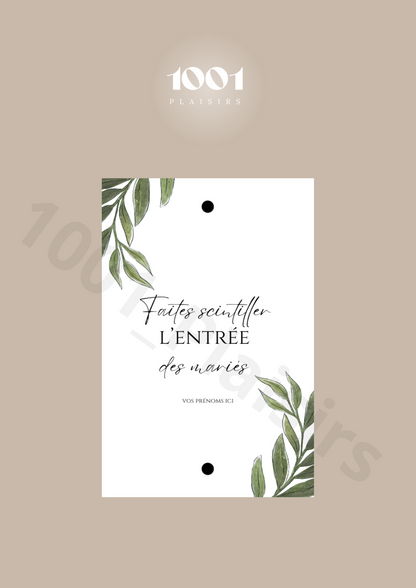 Étiquettes cierges magiques (Lot de 20)