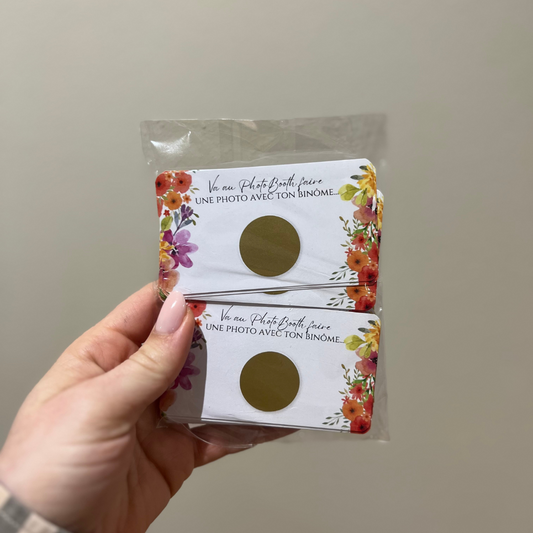 Jeu binômes PhotoBooth fleuri x50 cartes