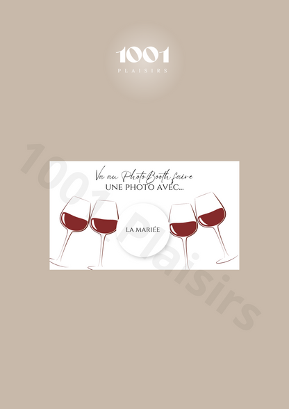 Jeu PhotoBooth caractéristiques / prénoms (Lot de 10)