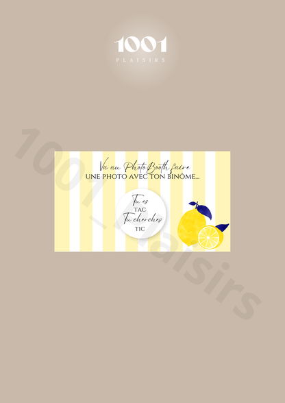 Jeu des binômes PhotoBooth (Lot de 10)