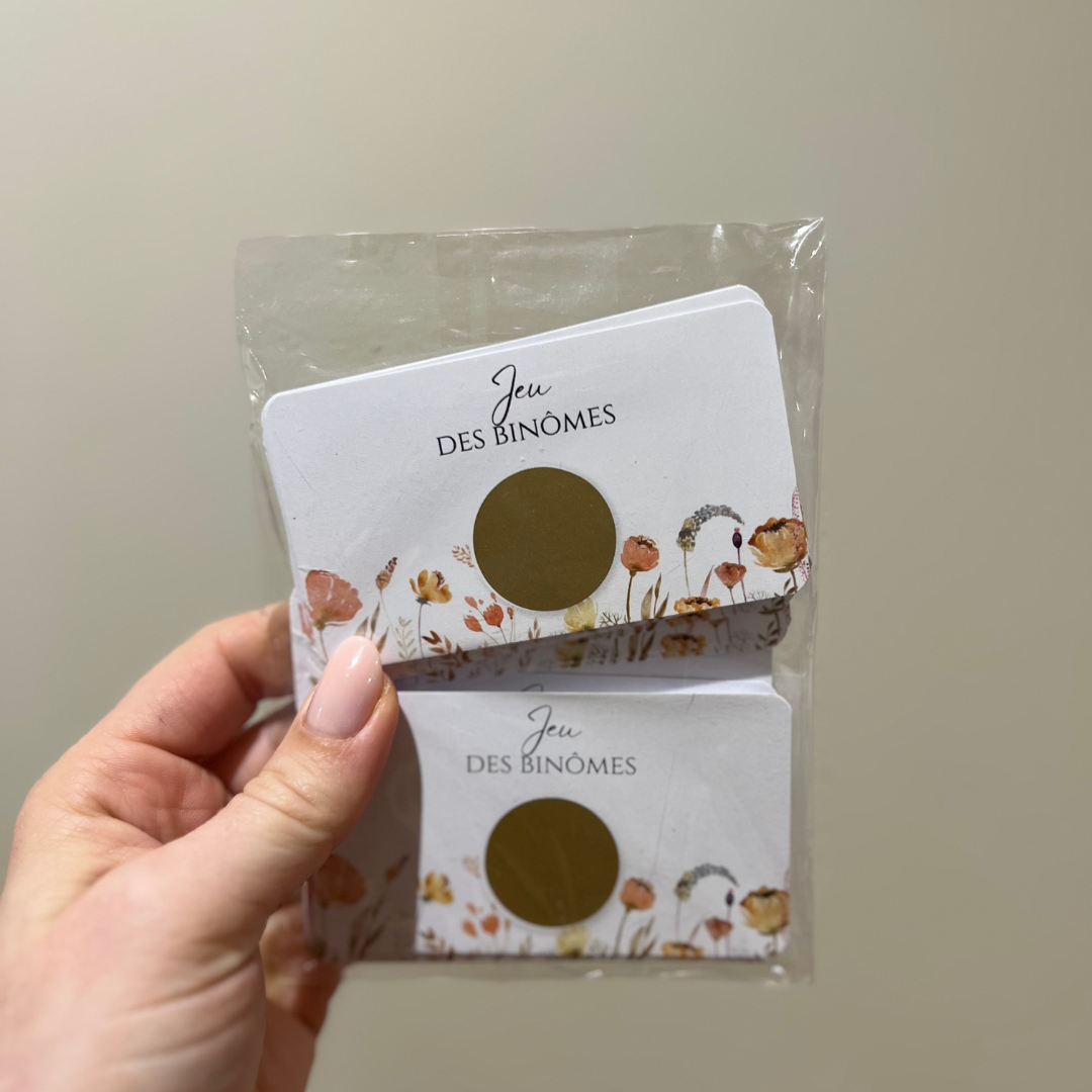 Jeu des binômes fleurs des champs x50 cartes
