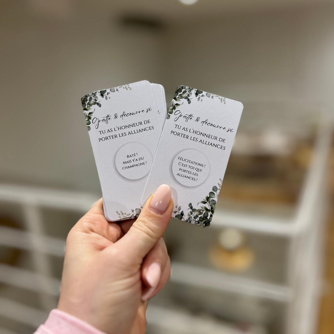Cartes à gratter jeu alliances