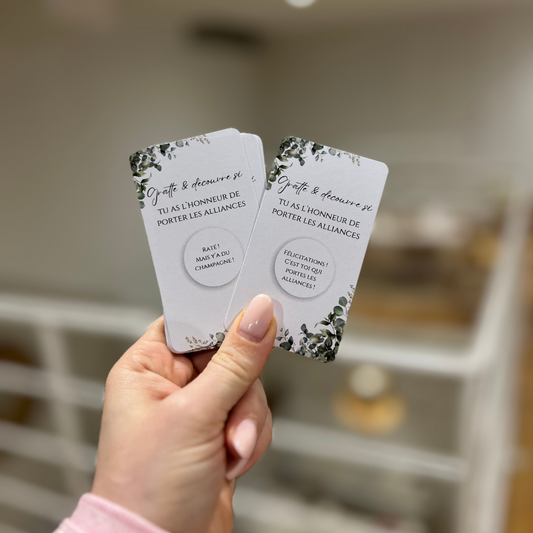 Cartes à gratter jeu alliances