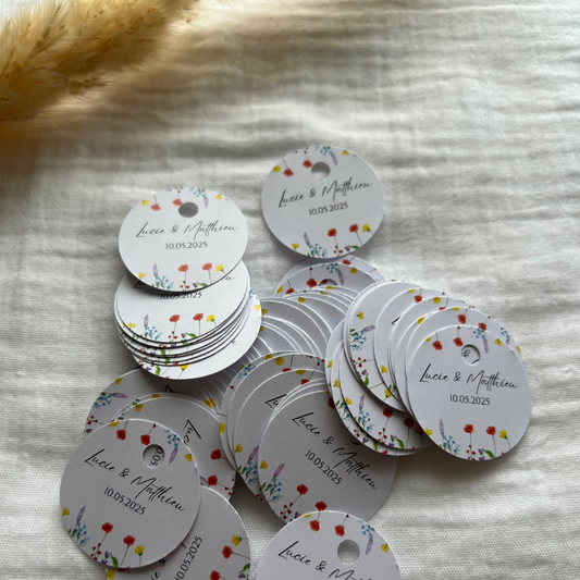 Etiquette perforée ronde