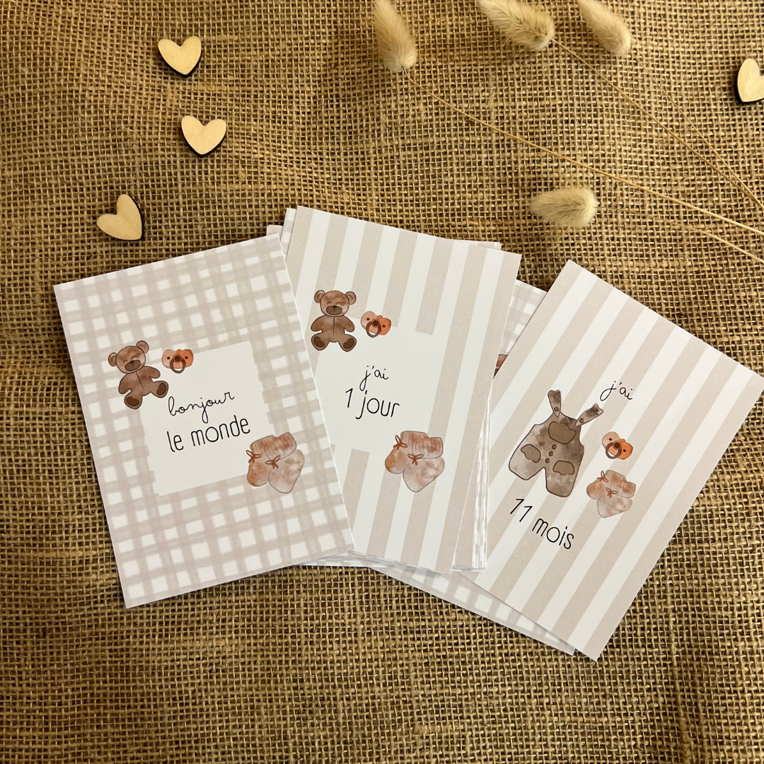 Cartes étapes bébé