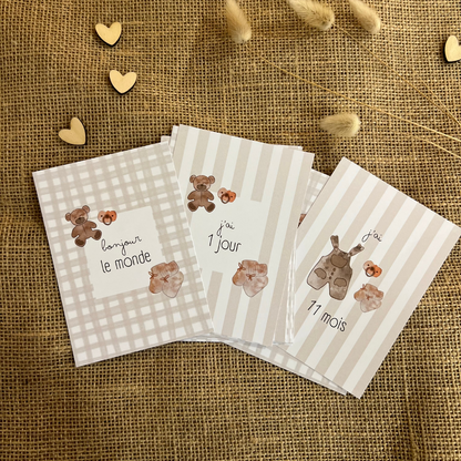 Cartes étapes bébé