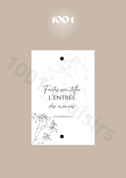 Étiquettes cierges magiques (Lot de 20)