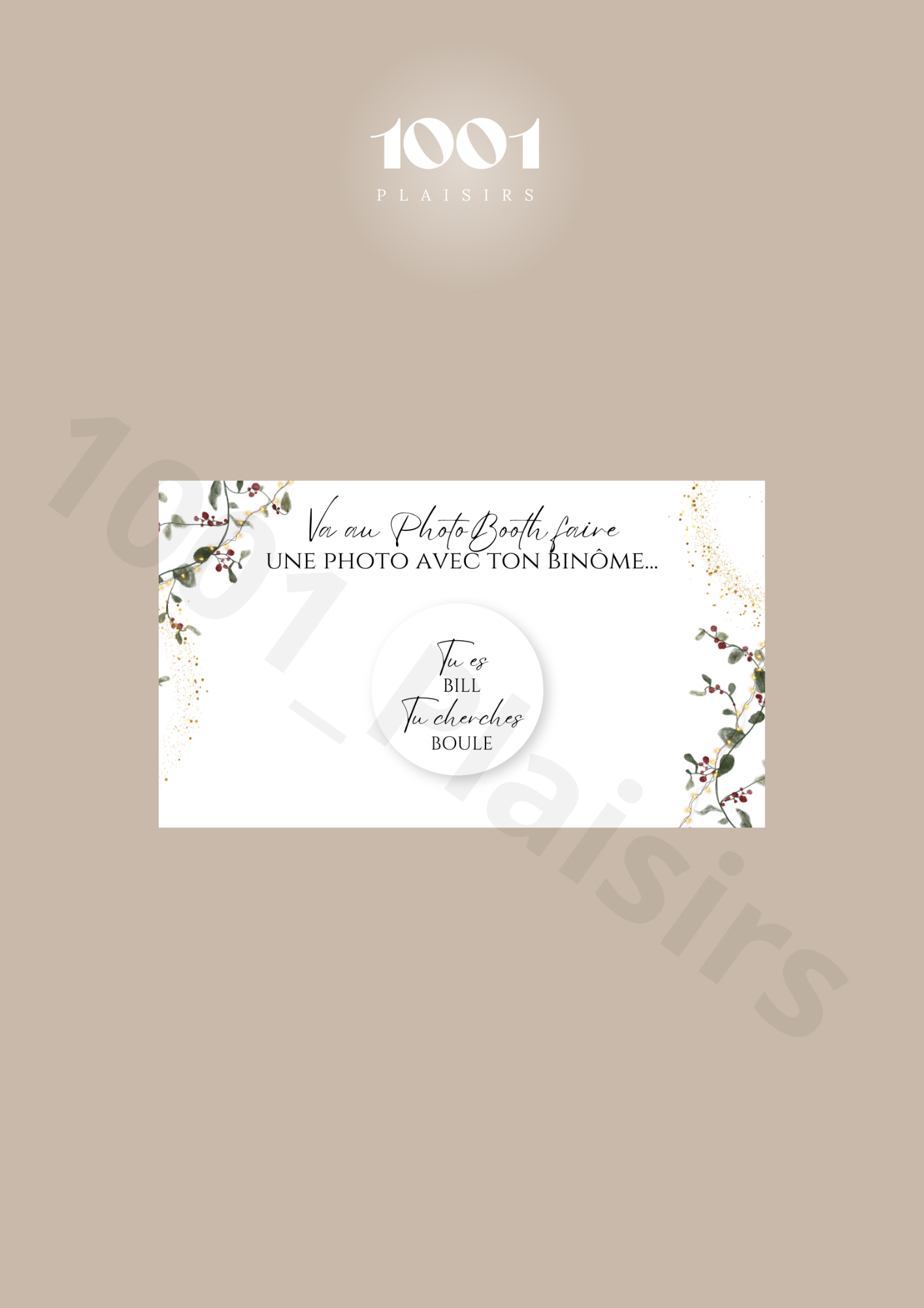 Jeu des binômes PhotoBooth (Lot de 10)