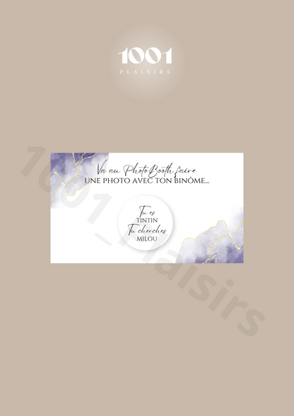 Jeu des binômes PhotoBooth (Lot de 10)