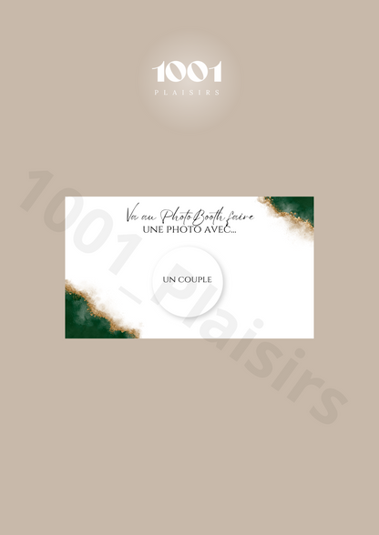 Jeu PhotoBooth caractéristiques / prénoms (Lot de 10)