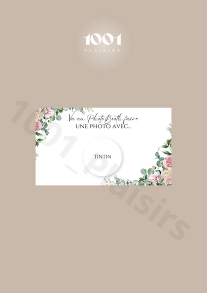 Jeu PhotoBooth caractéristiques / prénoms (Lot de 10)