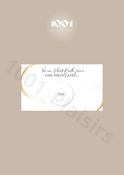 Jeu PhotoBooth caractéristiques / prénoms (Lot de 10)