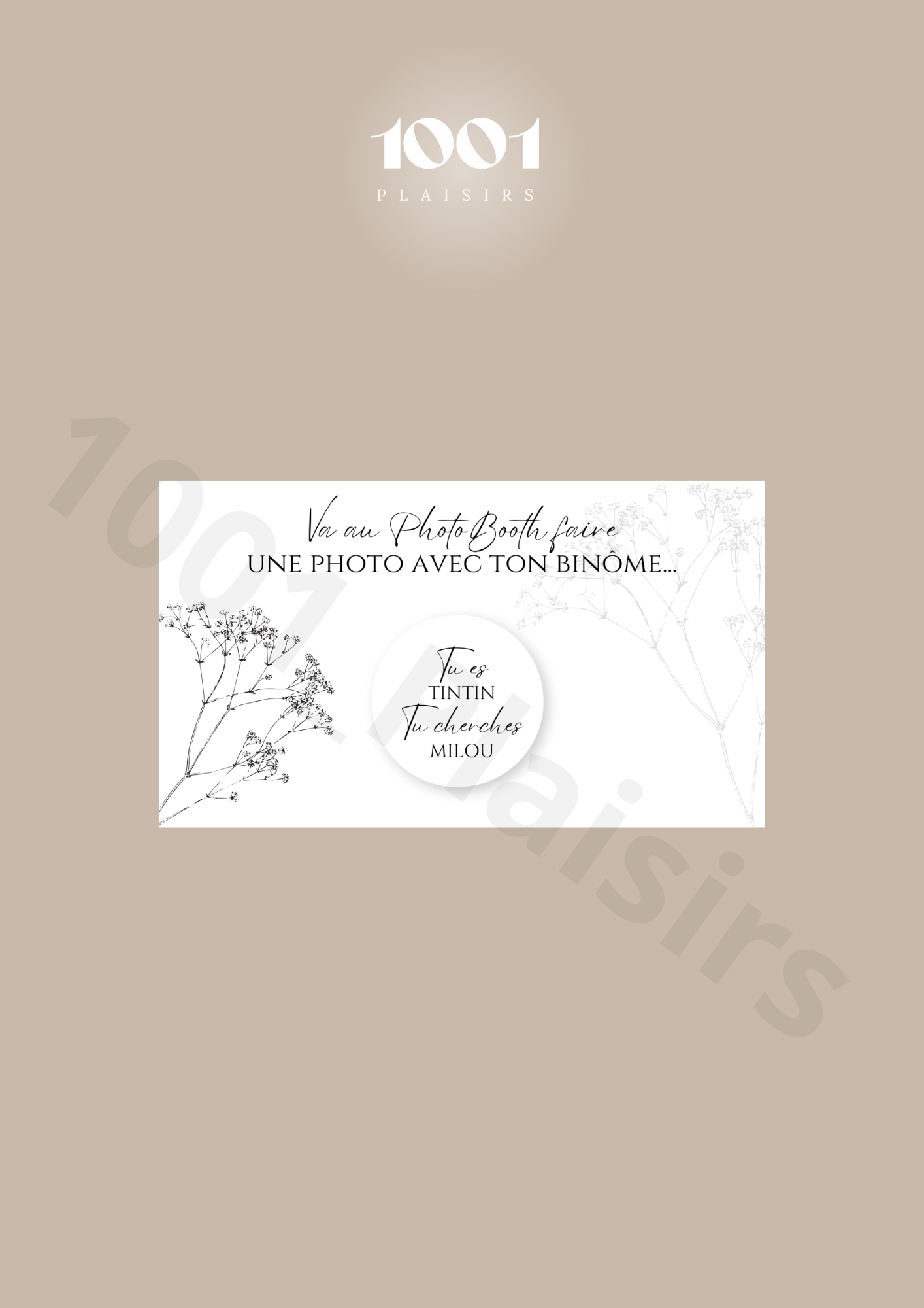 Jeu des binômes PhotoBooth (Lot de 10)