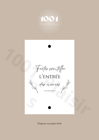 Étiquettes cierges magiques (Lot de 20)