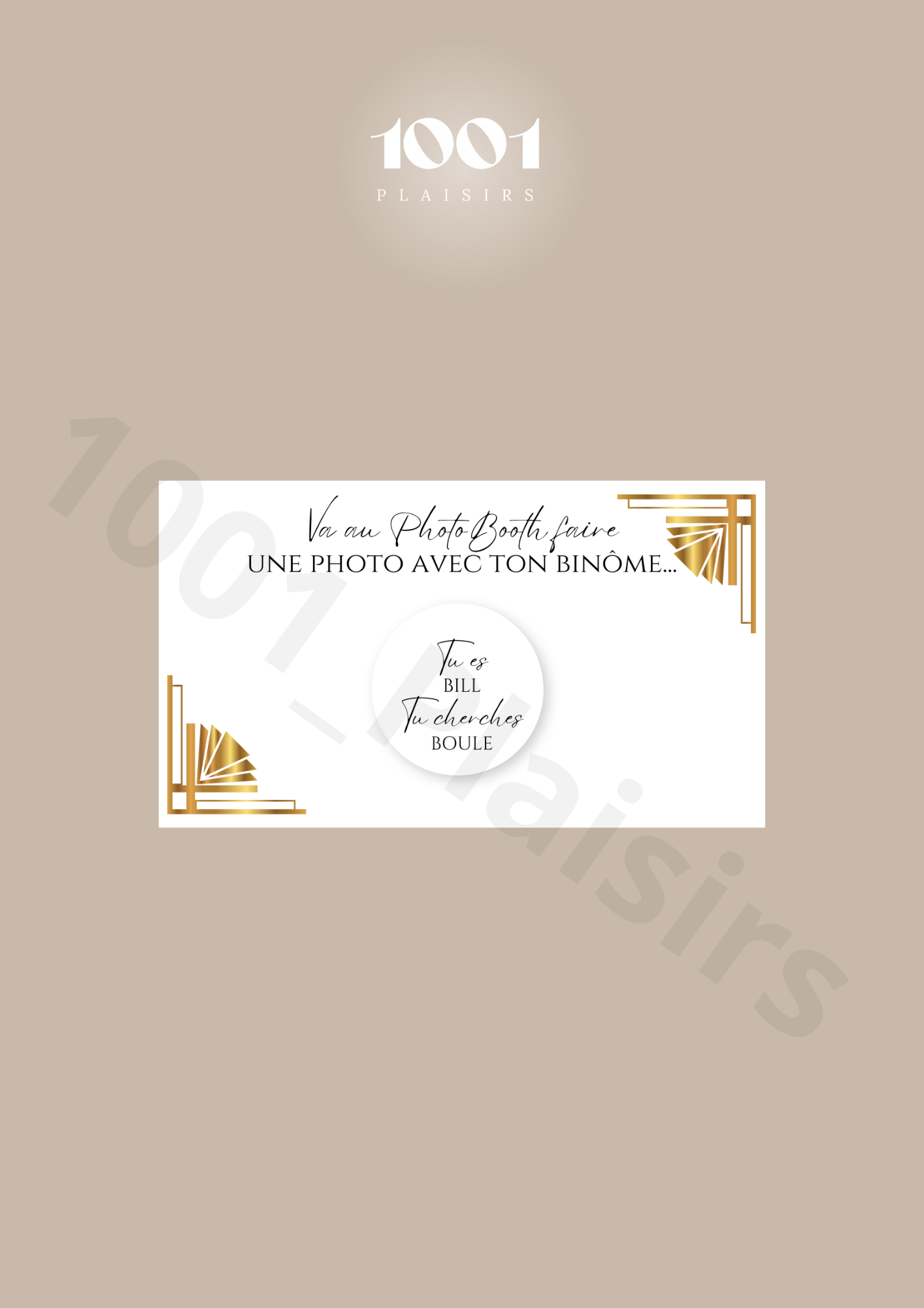 Jeu des binômes PhotoBooth (Lot de 10)