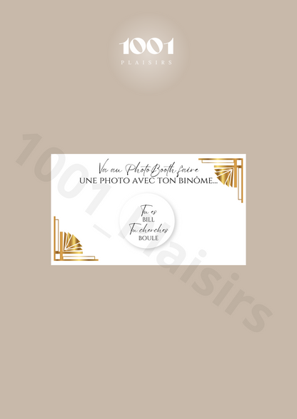 Jeu des binômes PhotoBooth (Lot de 10)