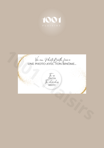 Jeu des binômes PhotoBooth (Lot de 10)