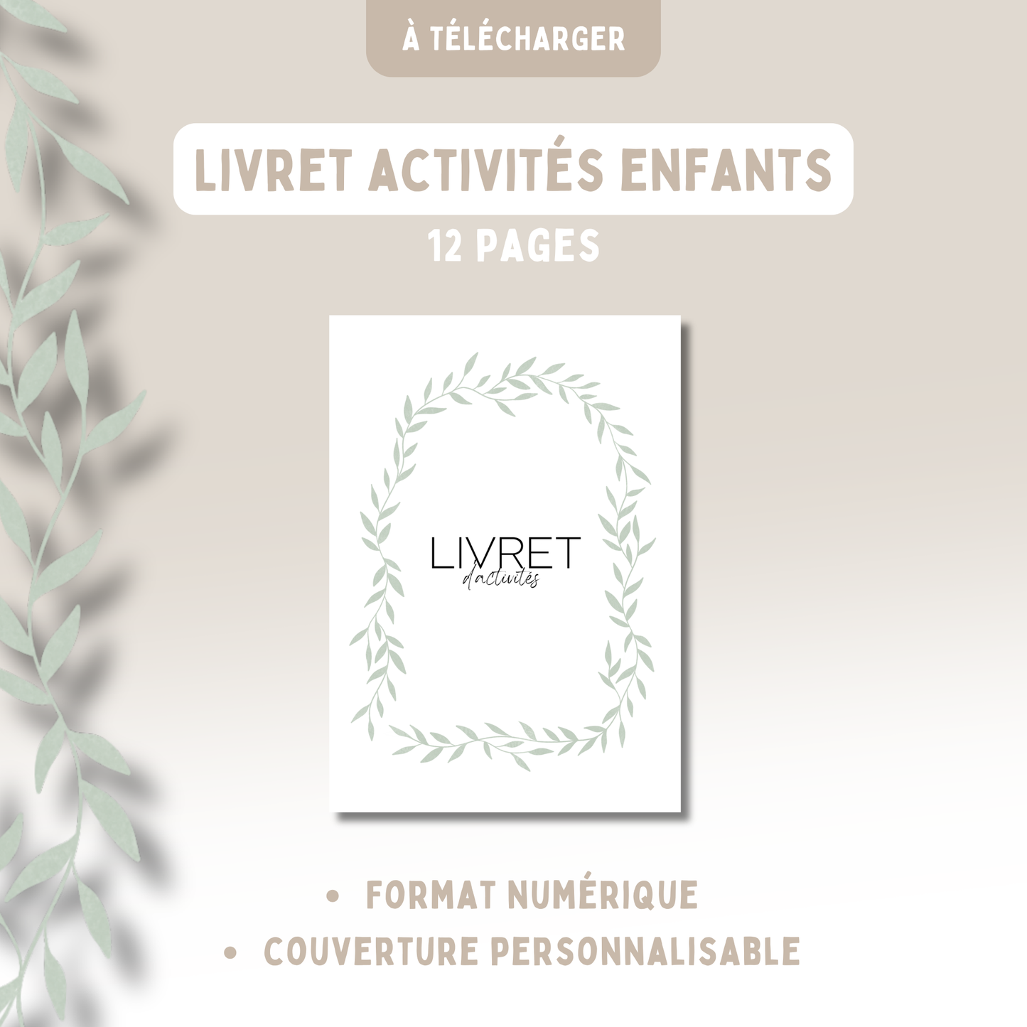 Livret activités enfants thème Deux