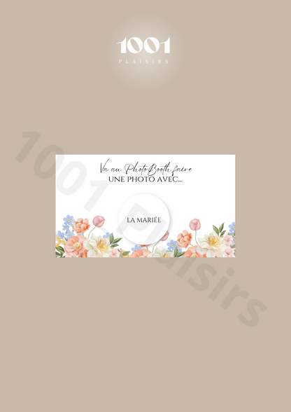 Jeu PhotoBooth caractéristiques / prénoms (Lot de 10)