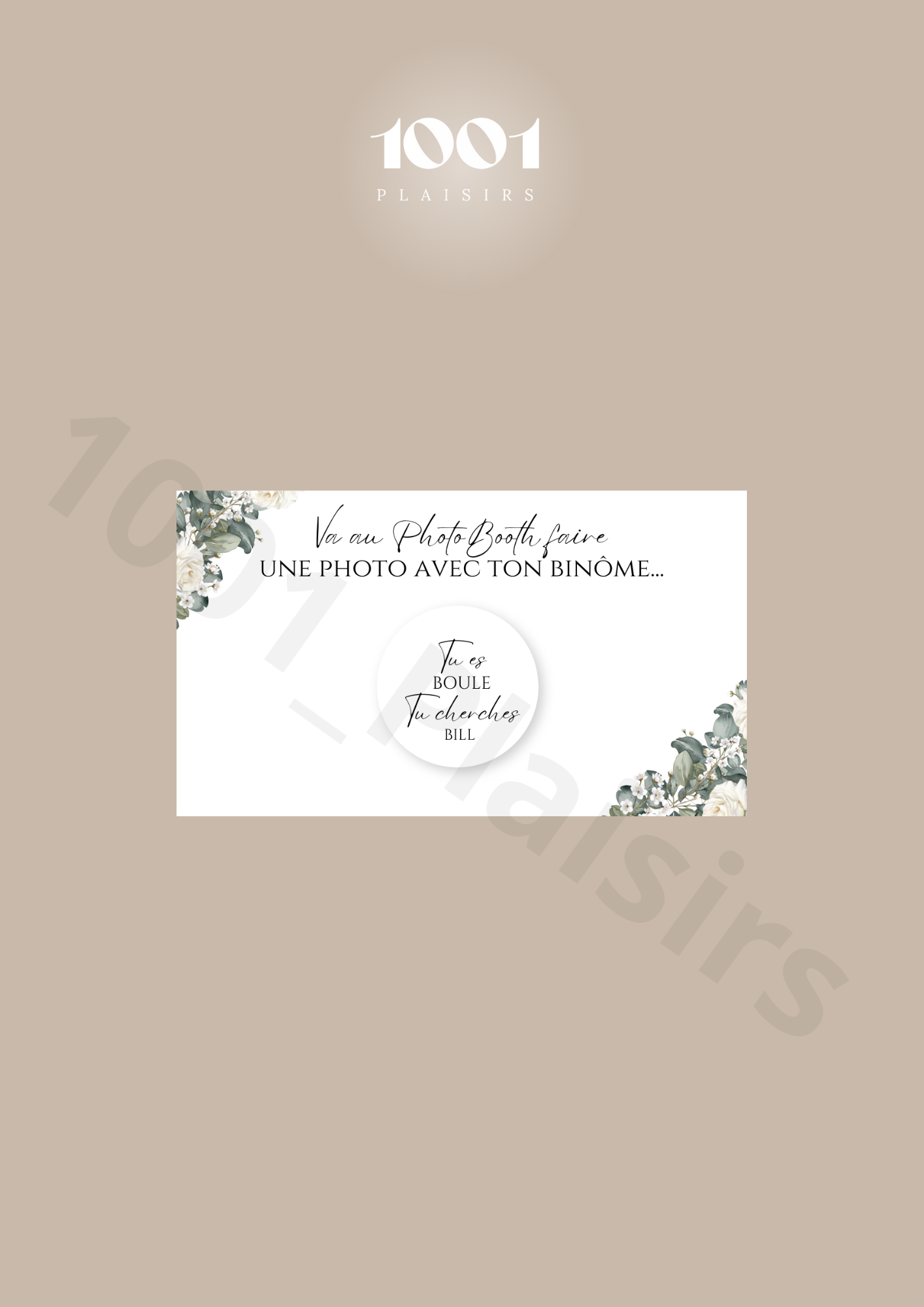 Jeu des binômes PhotoBooth (Lot de 10)