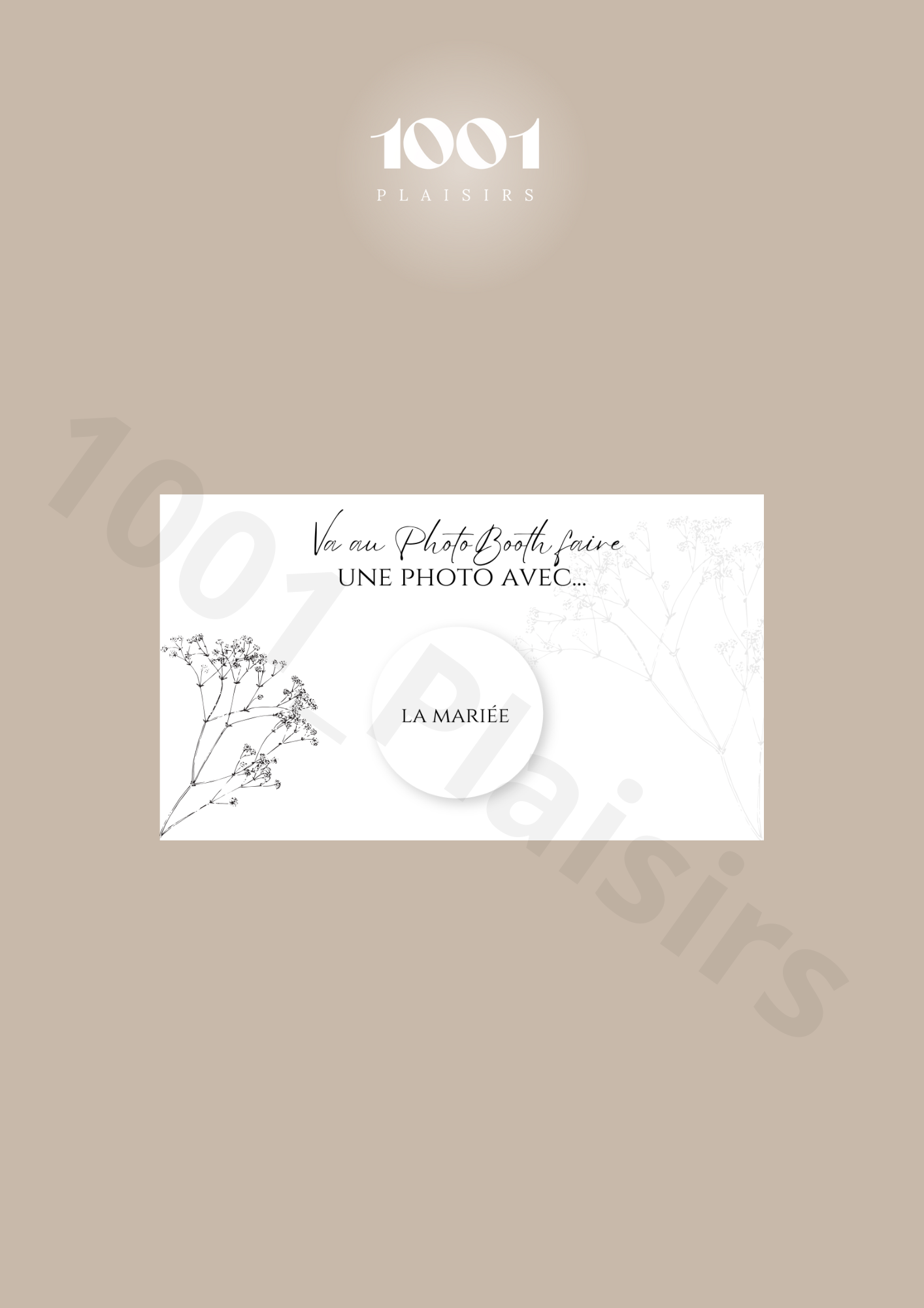 Jeu PhotoBooth caractéristiques / prénoms (Lot de 10)